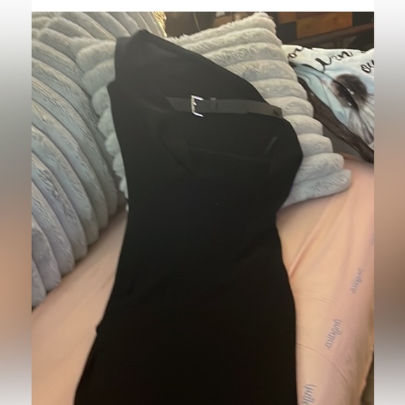 NWT MONSE❤️ Long Sweater Dress  Low scoop Back Calf leather belt Dress 🎉 - Picture 5 of 11